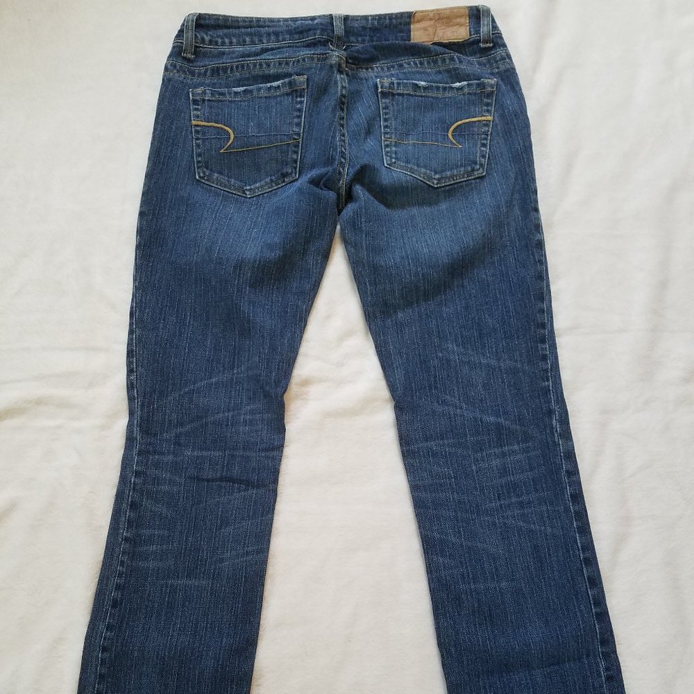 American Eagle Straight denim jeans sz 6 reg - Picture 5 of 6